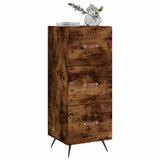  Komoda boja dimljenog hrasta 34,5x34x90 cm konstruirano drvo | shoptok.hr