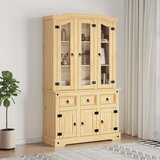 vidaXL Visoka omara Corona medena 112x43x196 cm trdna borovina | Shoptok.si