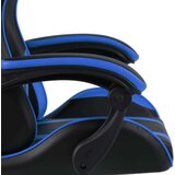 vidaXL racing stol z oporo za noge črno in modro umetno usnje | Shoptok.si