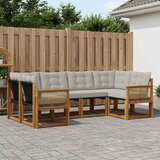  Set vanjskih sofa 6 pcs Prirodna i svjetlosiva Cene