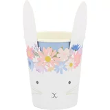 Meri Meri papirnate čaše party spring floral bunny (8 komada)