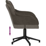  Okretna uredska stolica tamnosiva baršunasta | Eponuda.com