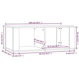  Stolić za kavu boja hrasta 100 x 50 x 36 cm konstruirano drvo | shoptok.hr