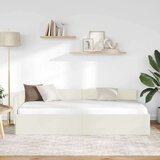 vidaXL Kutni okvir kreveta Ostalo s uzglavljem Krema 100 x 200 cm | shoptok.hr