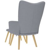  Stolica za opuštanje s tabureom od tkanine svjetlosiva | shoptok.hr