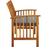  Vrtna klupa s jastukom 119 cm od masivnog bagremovog drva | shoptok.hr