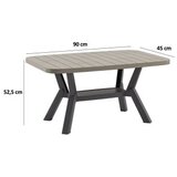 Hanah home Club sto Silva, 90x52.5x45 cm, Siva | Eponuda.ba