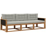 vidaXL Zunanja garnitura za sedenje 3 pcs Naravna in svetlo siva, (5000281059) | Shoptok.si