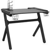 vidaXL Igraći stol LED s nogama u obliku slova Y crni 90 x 60 x 75 cm | shoptok.hr