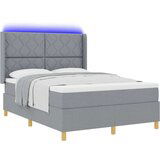 vidaXL Box spring krevet Svijetlo siva 140 x 190 cm tkanina | shoptok.hr