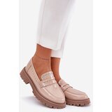 Boto Ladies Patent Moccasins With Decoration Beige Nallae | ePonuda.com