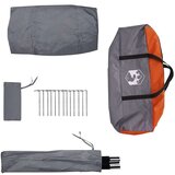 vidaXL Avtomobilski šotor za 2 osebi siv in oranžen vodoodporen | Shoptok.si