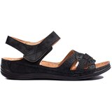 Shelvt Women's light blue sandals on a low wedge | Shoptok.si