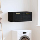 vidaXL Ormar za Zid Crni hrast 80 x 36.5 x 35 cm Konstruirano drvo Cijene
