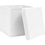  Kutije za pohranu i poklopci 10 kom bijele 32x32x32 cm tkanina | Eponuda.com