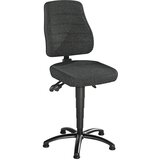 eurokraft pro Vrtljiv delovni stol, tekstilna prevleka, s talnimi drsniki | Shoptok.si