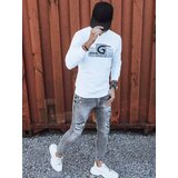 DStreet Bluza męska z nadrukiem biała | shoptok.hr