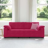  Trosjed Kauč Vinsko Crvena 220x77x82 cm Baršun | shoptok.hr