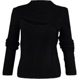 Trendyol Black Soft Textured Window/Cut Out Knitwear Sweater | Eponuda.ba
