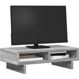  Stalak za monitor siva boja hrasta 50x27x15cm konstruirano drvo | shoptok.hr