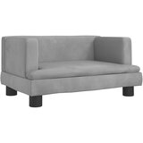  Krevet za pse svjetlosivi 60 x 40 x 30 cm baršunasti | shoptok.hr