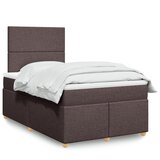  Krevet box spring s madracem tamnosmeđi 120 x 190 cm od tkanine | shoptok.hr