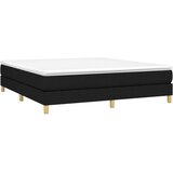  Za krevet s oprugama crni 180 x 200 cm od tkanine | shoptok.hr