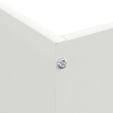 vidaXL Robovi trave 6 pcs Bela 50 x 50 x 13 cm Jeklo | Shoptok.si