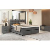 Premium Living Postelja Boxspring Carmen, Temno Siva, 180x200 | Shoptok.si