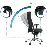 MID.YOU Vrtljiv Stol Office-tec, Črna | Shoptok.si