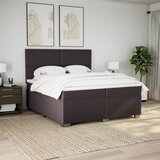 vidaXL Krevet s oprugama i madracem tamnosmeđi 200x200 cm od tkanine | shoptok.hr