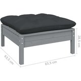  Vrtna sedežna garnitura 7-delna z blazinami siva borovina, (20971932) | Shoptok.si