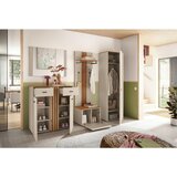 XORA STENSKO OGLEDALO, 100/70/2 cm steklo, leseni material | Shoptok.si
