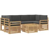  Set vanjskih sofa 7 kom. Bijela i antracit Poliester | shoptok.hr