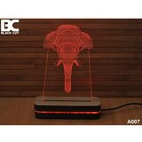 Black Cut 3D lampa slon crveni Cene
