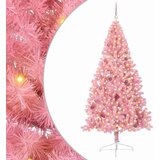 vidaXL Umjetna preddekorirana božićna jelka Roza 240 cm PVC | Shoptok.si