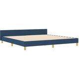  Krevetna konstrukcija s uzglavljem Plava 200 x 200 cm tkanina | shoptok.hr