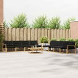  Set vanjskih sofa 9 kom. Bijela i crna | shoptok.hr
