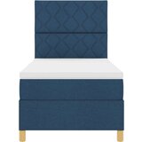 vidaXL Box Spring Krevet s madracem Plava 90x200 cm Tkanina | shoptok.hr