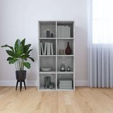 vidaXL knjižna omara / komoda betonsko siva 66x30x130 cm iverna plošča | Shoptok.si