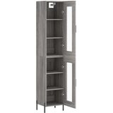 vidaXL Visoka omara siva sonoma 34,5x34x180 cm inženirski les | Shoptok.si