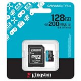 Kingston Memorijska kartica U3 V30 microSDXC 128GB Canvas Go Plus 200MB/s A2 + adapter SDCG4/128GB cene