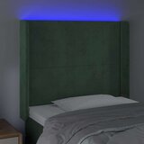  Posteljno vzglavje temno zeleno 83x16x118/128 cm žamet, (20932331) | Shoptok.si