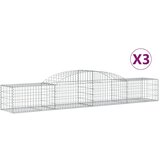 vidaXL Obokane gabion košare 3 kosi 300x50x40/60 cm pocinkano železo, (20757971) | Shoptok.si