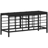 Vrtni set za objed 3 pcs Crna i Siva Poli Ratan i Drvo Akacije | shoptok.hr