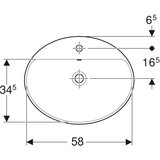 Geberit LAVABO VARIFORM UGRADNI OVALNI 600X480 GEBERIT 500.724.01.2 | ePonuda.com