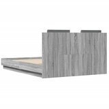  Okvir za krevet s uzglavljem boja sivog hrasta 135x190 cm | Eponuda.com