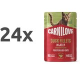 Carnilove Cat Adult Sterilised vrečka, koščki v želeju - puran in raca - 85 g 24 x 85 g | Shoptok.si