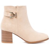 Shelvt Elegant ankle boots in light beige Cene