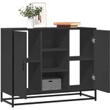  Komoda crna 92x35x76 cm od konstruiranog drva | shoptok.hr